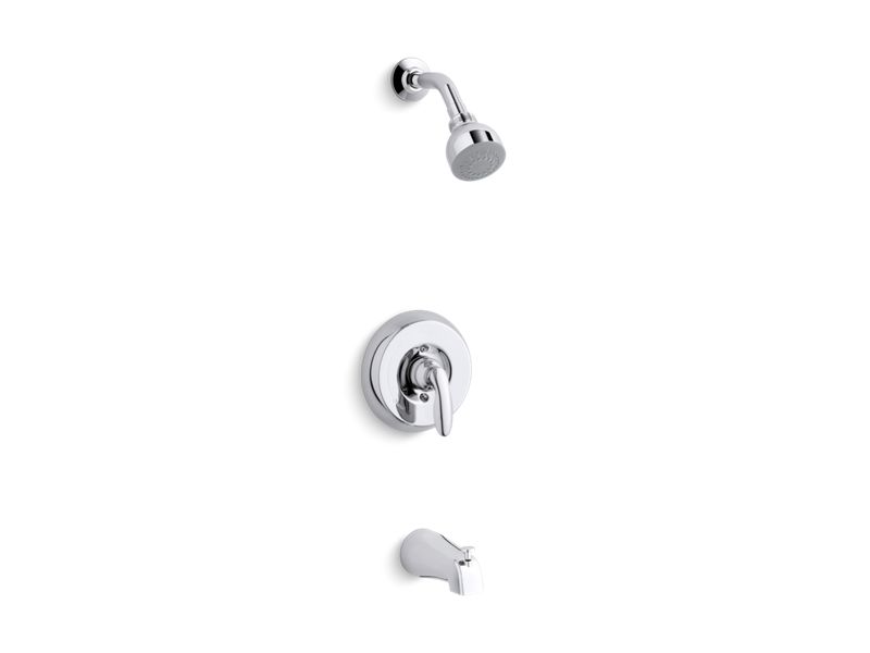 KOHLER K-TS15601-4G Coralais Rite-Temp bath and shower trim set with lever handle, NPT spout and 1.75 gpm showerhead