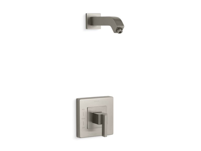 KOHLER K-TLS14670-4 Loure Rite-Temp shower valve trim with lever handle, less showerhead