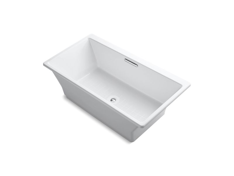 KOHLER K-894-F62 Rve 66-15/16" x 36" freestanding bath with Brilliant Blanc base