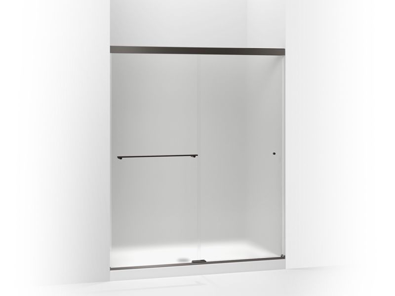 KOHLER K-707200-D3 Revel Sliding shower door, 70" H x 56-5/8 - 59-5/8" W, with 1/4" thick Frosted glass