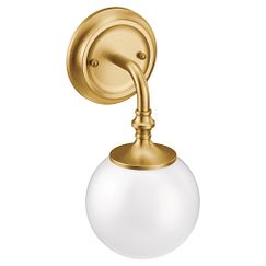 Moen YB0561 Brushed gold one globe bath light