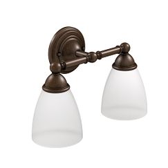 Moen YB2262 Brushed nickel two globe bath light