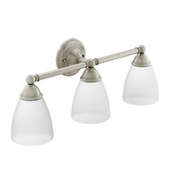 Moen YB2263 Brushed nickel three globe bath light