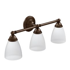 Moen YB2263 Brushed nickel three globe bath light