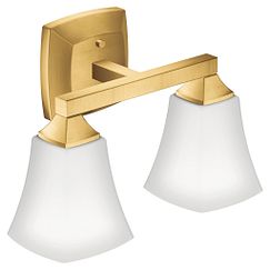 Moen YB5162 Brushed gold two globe bath light