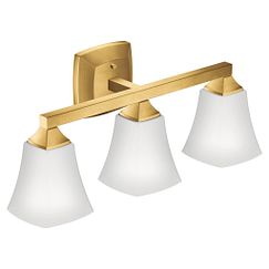 Moen YB5163 Brushed gold three globe bath light