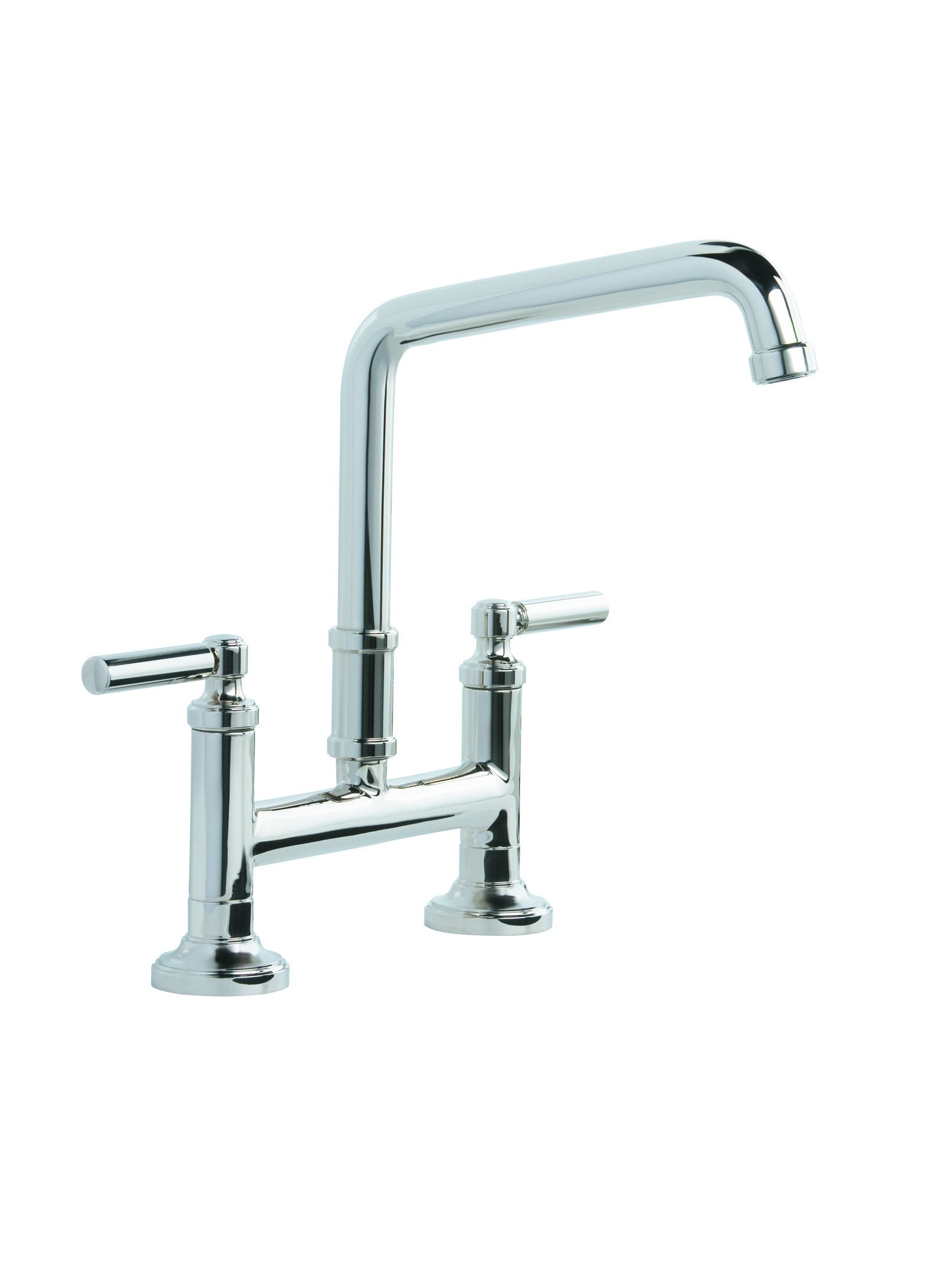 Kallista P25001-00-CP Quincy Deck-Mount Bridge Faucet, Lever Handles