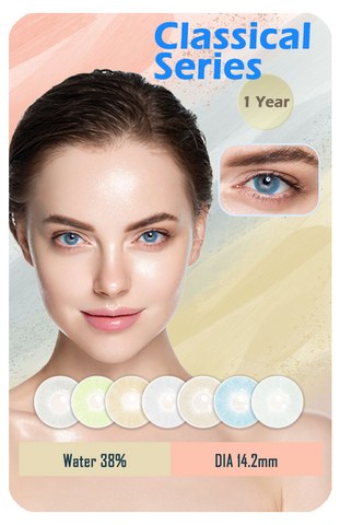 flydear classical series 1-tone colored contacts single-tone circle lenses 