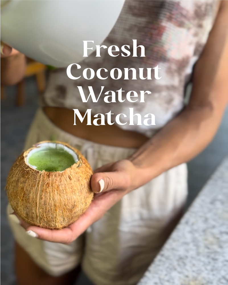 fresh coconut water matcha