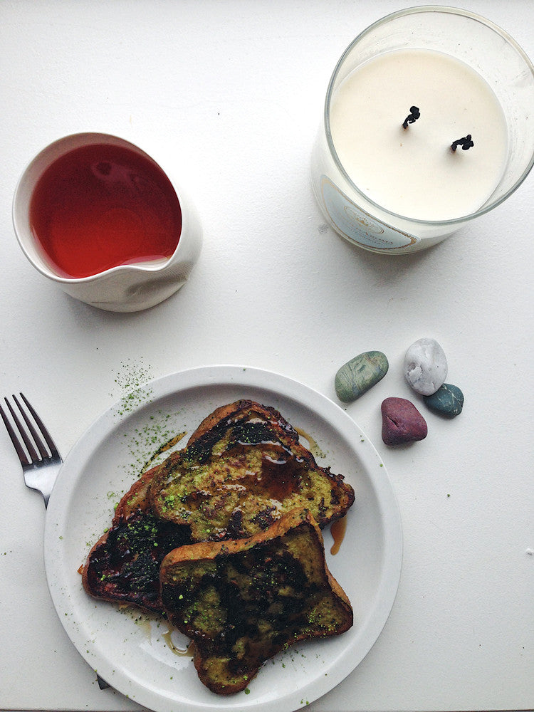 vegan matcha french toast