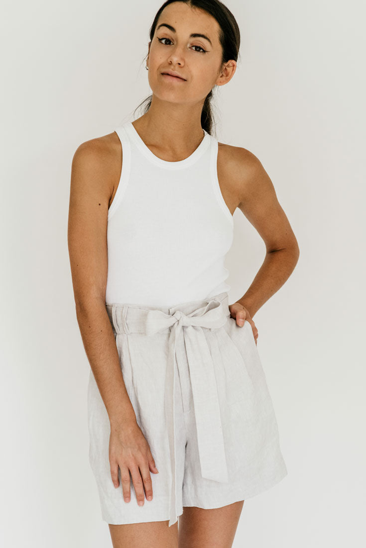 White Tank Top - Organic Cotton - Sustainable fashion Dubai - slow fashion | EMILIA OHRTMANN