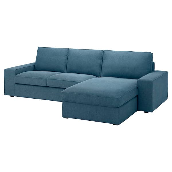 KIVIK - 3-seater sofa with chaise-longue, Tallmyra blue