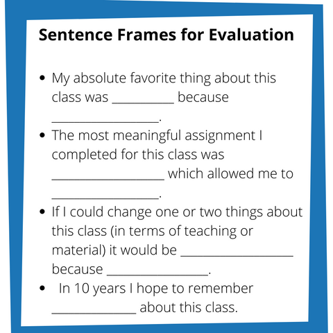 homework frame sentence