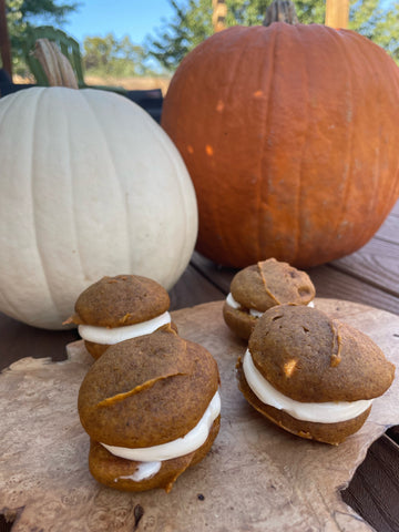 Pumpkins with fall cookies