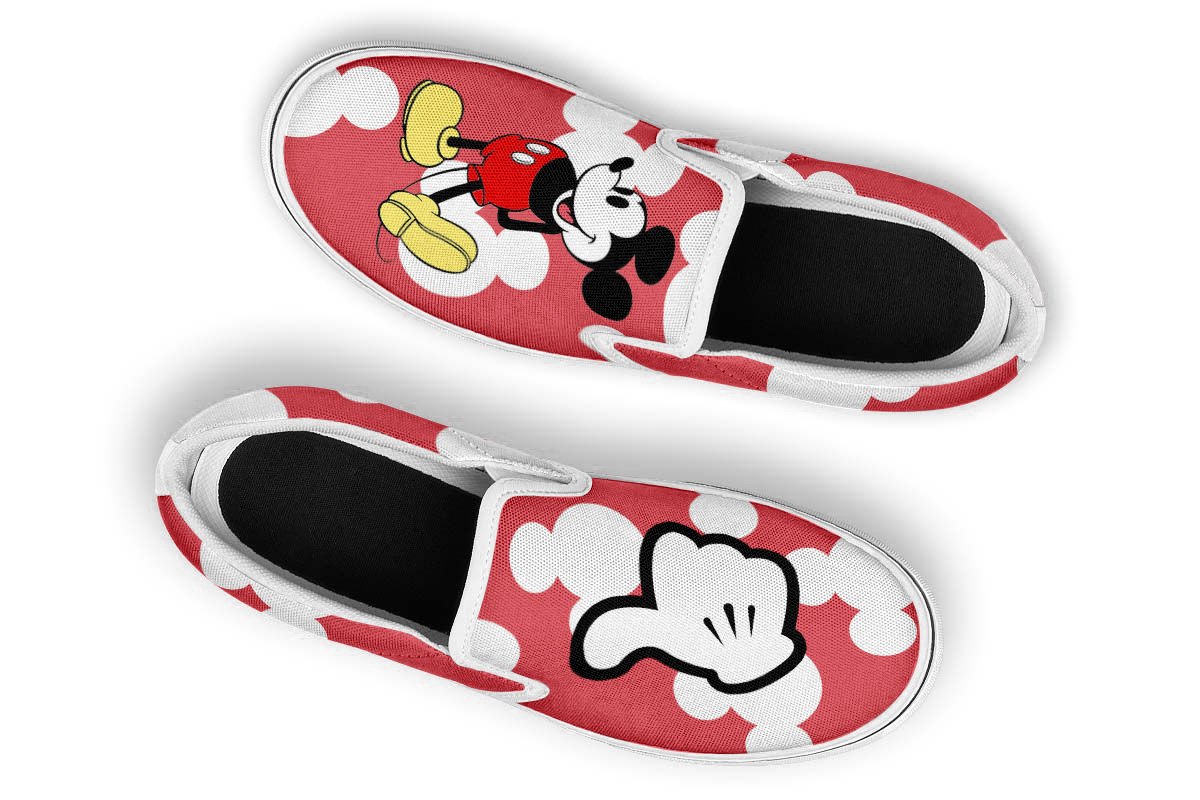 mickey mouse slip on shoes