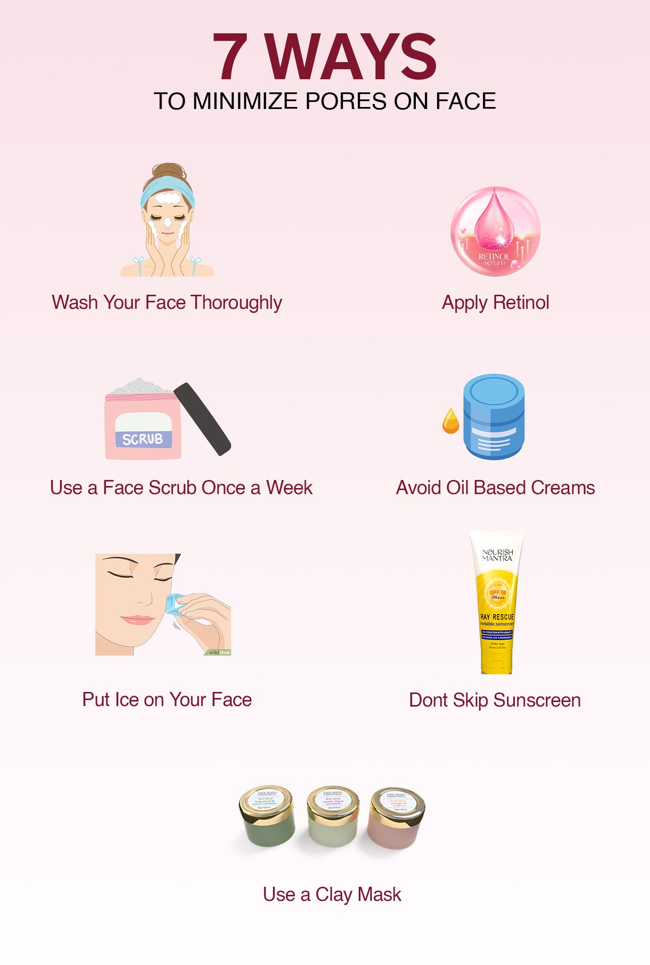 ways to minimise pores