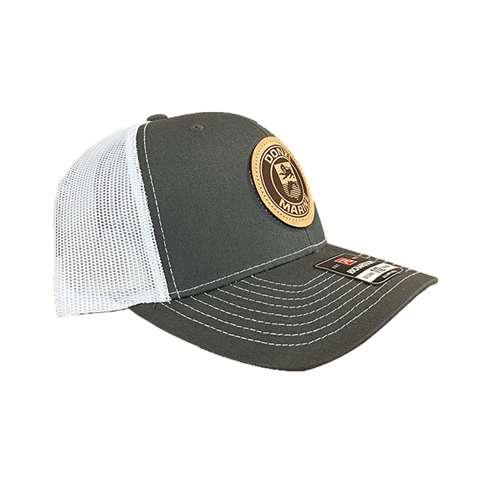 Donzi Crest Leather Patch Charcoal Hat – Wake Effects
