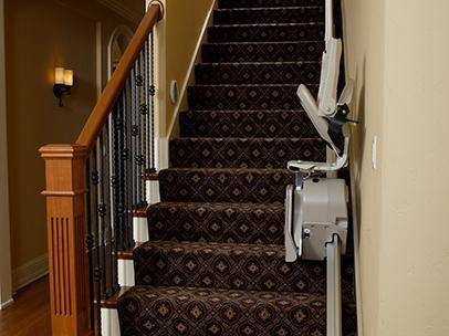 stair lift with folding rail