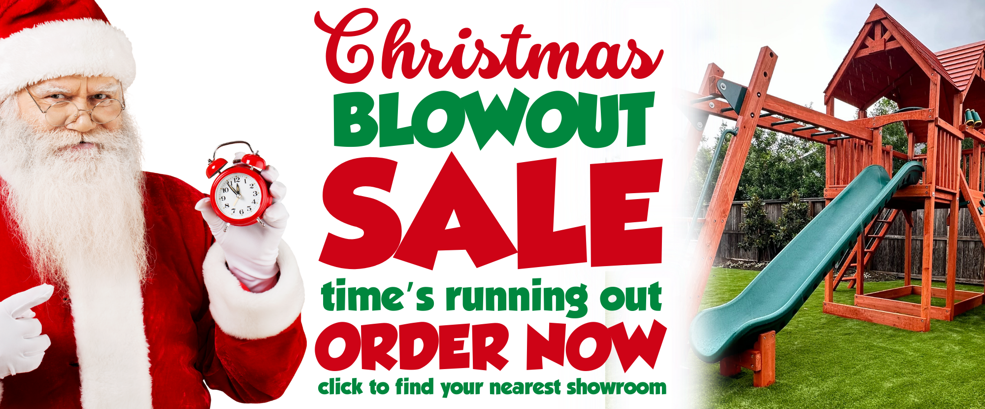 River City Play Systems Christmas Blowout Sale - Find a Showroom