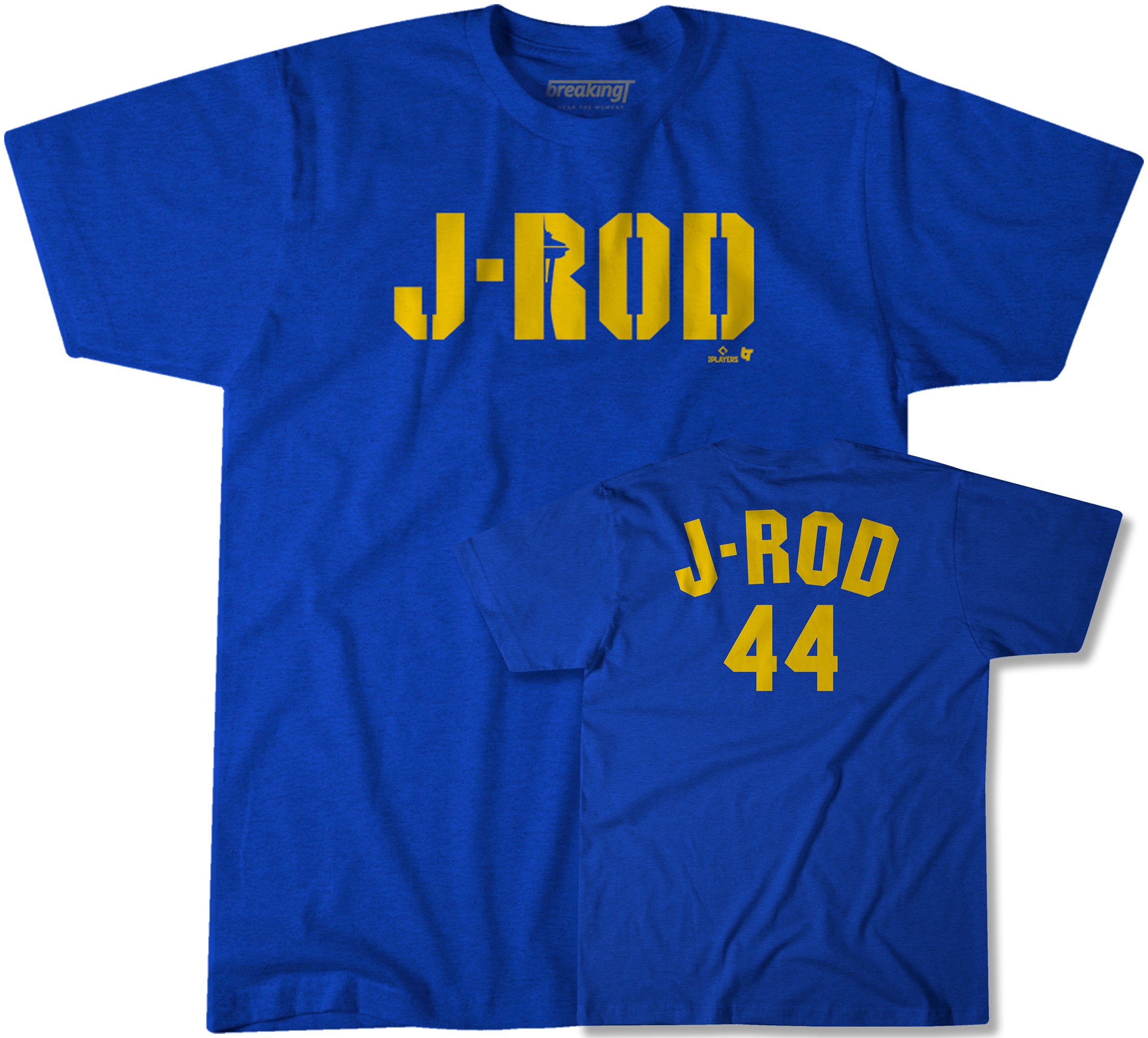 Julio Rodriguez JRod 44 Name+Number Shirt, Seattle MLBPA BreakingT