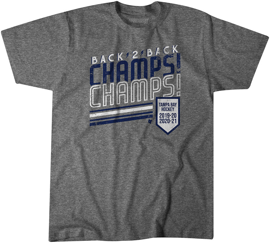 Back 2 Back Champs Hockey Shirt Tampa Bay Breakingt