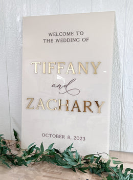 Brushed Back Baby Shower Welcome Sign - WS09 – Blush and Lumber