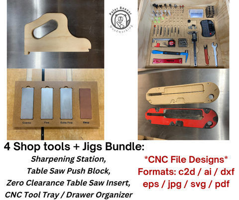 CNC Design Files for Small Woodworking Gifts – Polar Beaver Woodworking