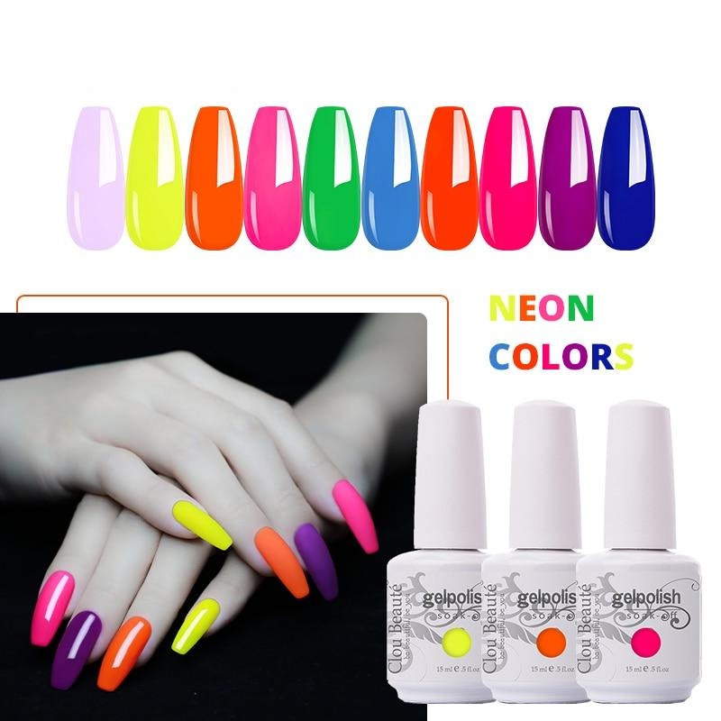 Neon Color Gel Nail Polish Chicanese