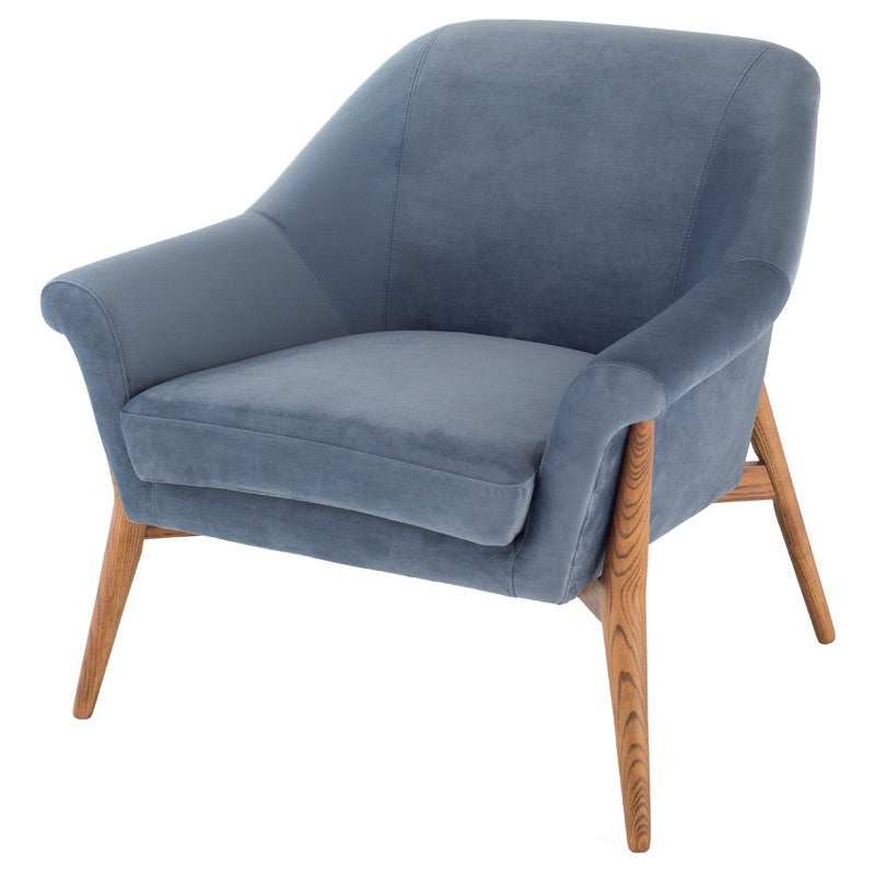 dusty blue armchair