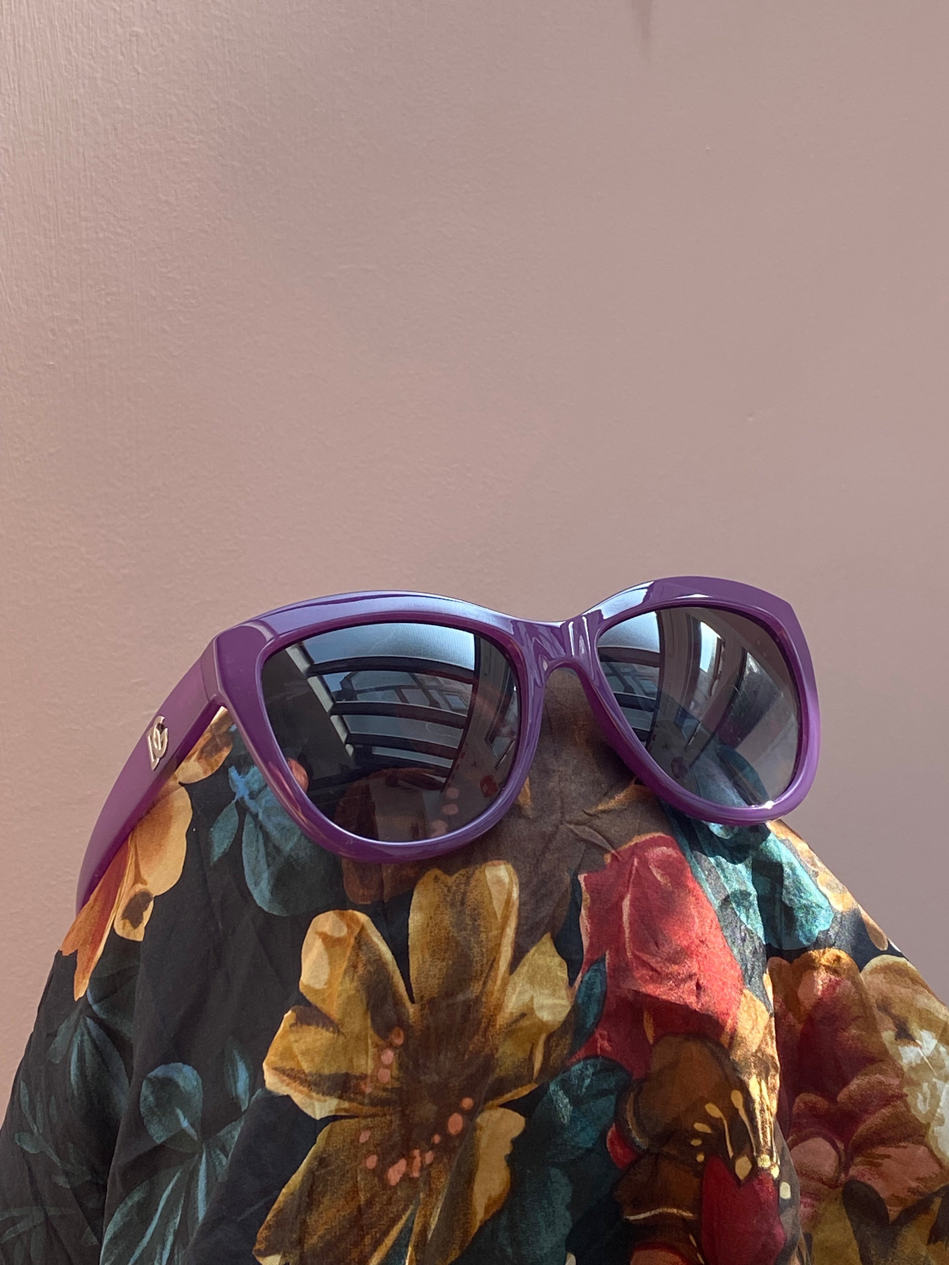 Dolce & Gabbana Purple Round Sunglasses – Lolapalooza London