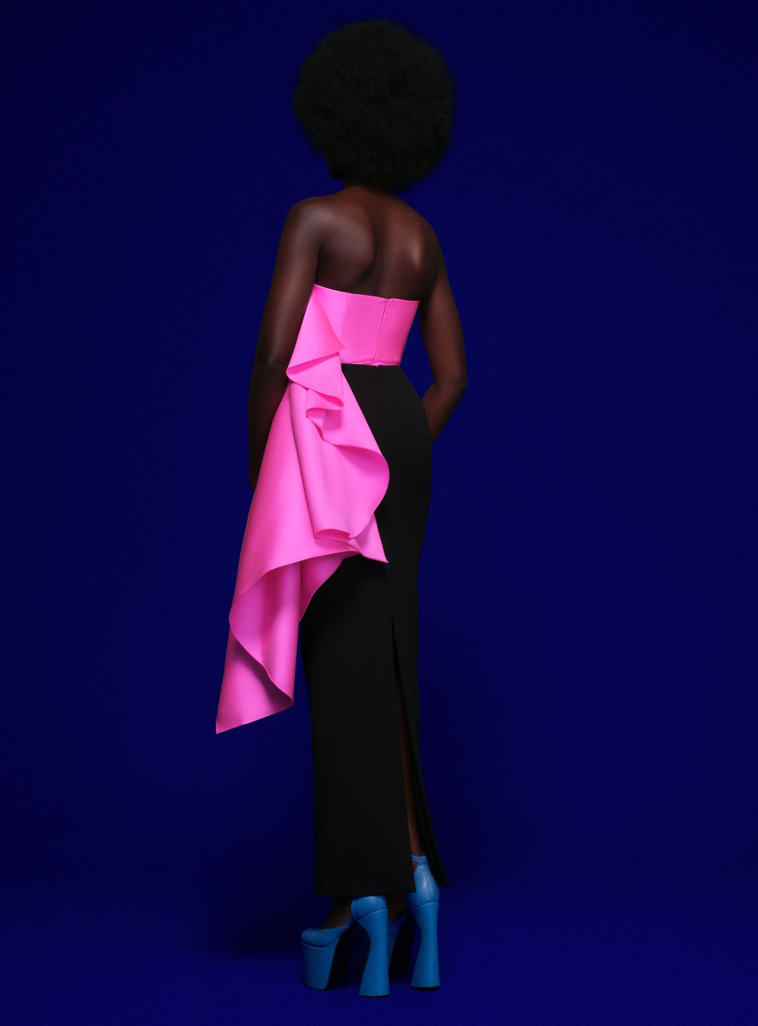The Milena Maxi Dress in Hot Pink & Black – Solace London