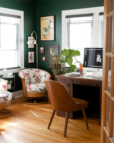Nature inspired home office set-up