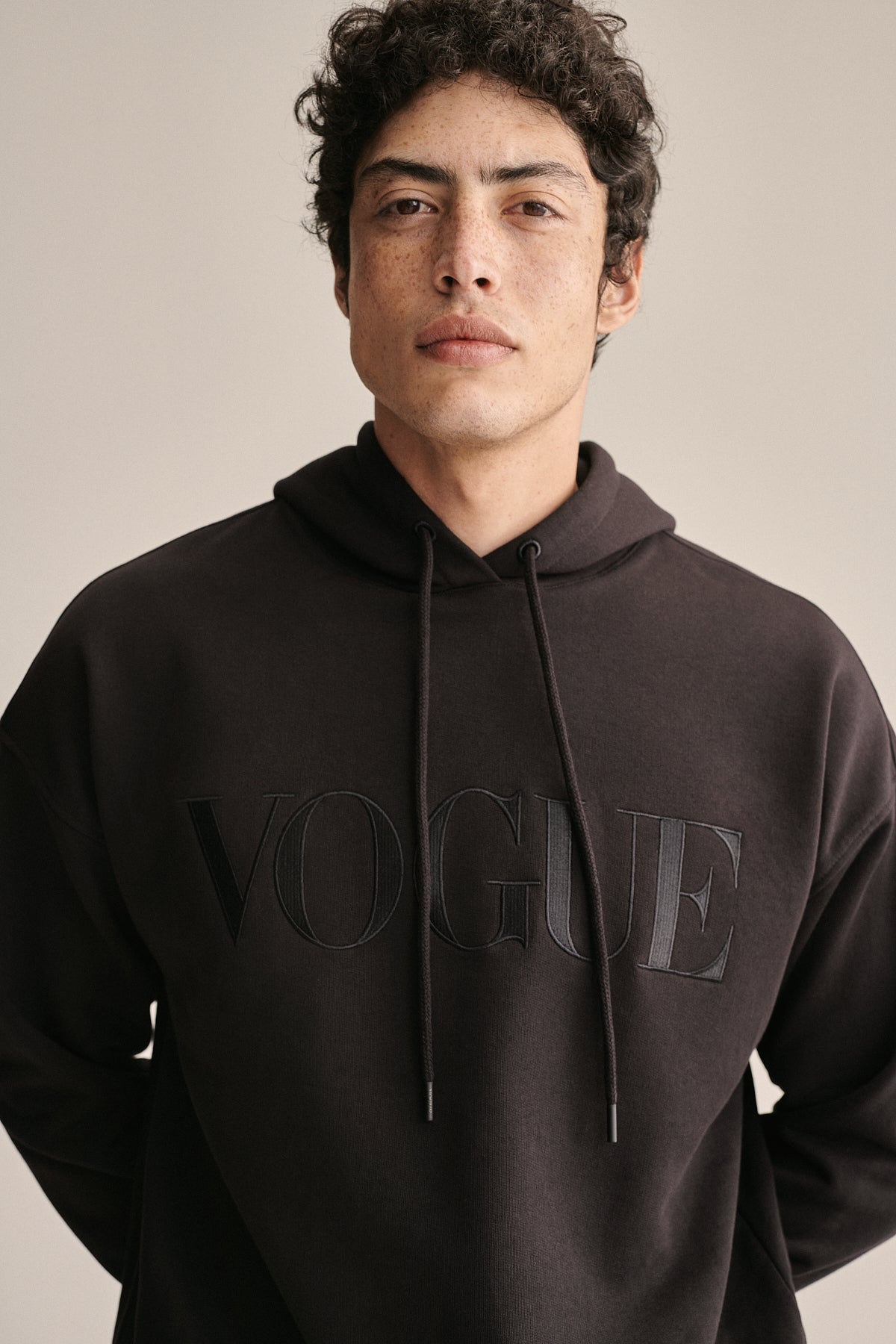 VOGUE Black Tonal Hoodie