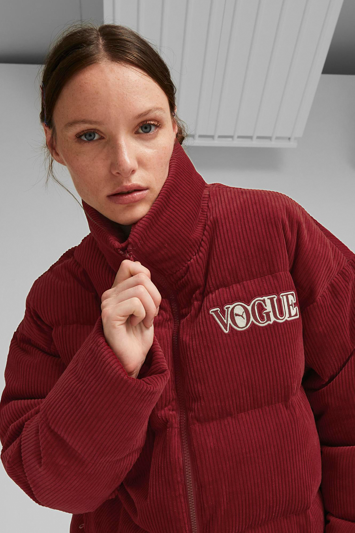 VOGUE x Puma Puffer Jacket in Red