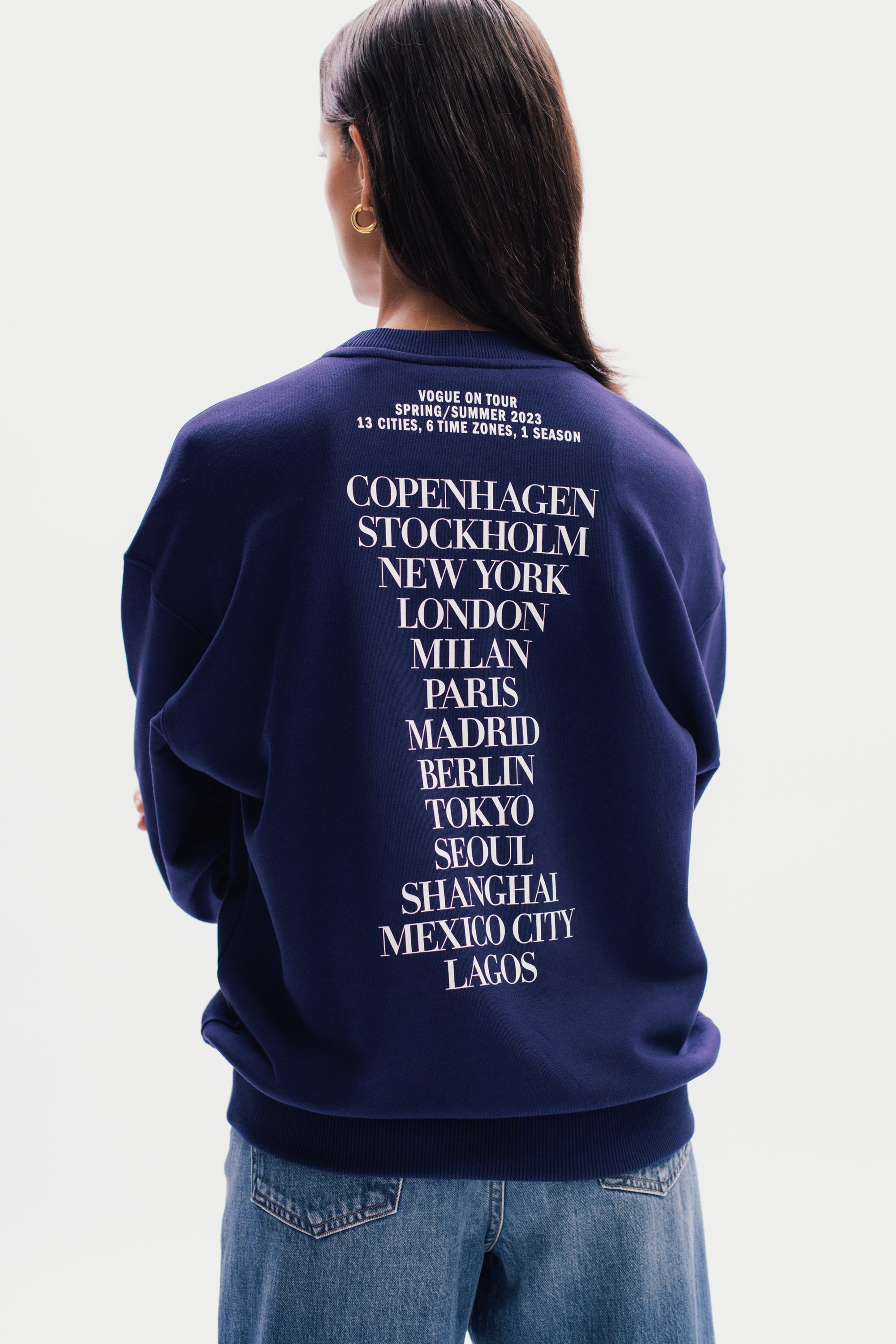 VOGUE Limited Edition Fashion Week Sweatshirt in Navy