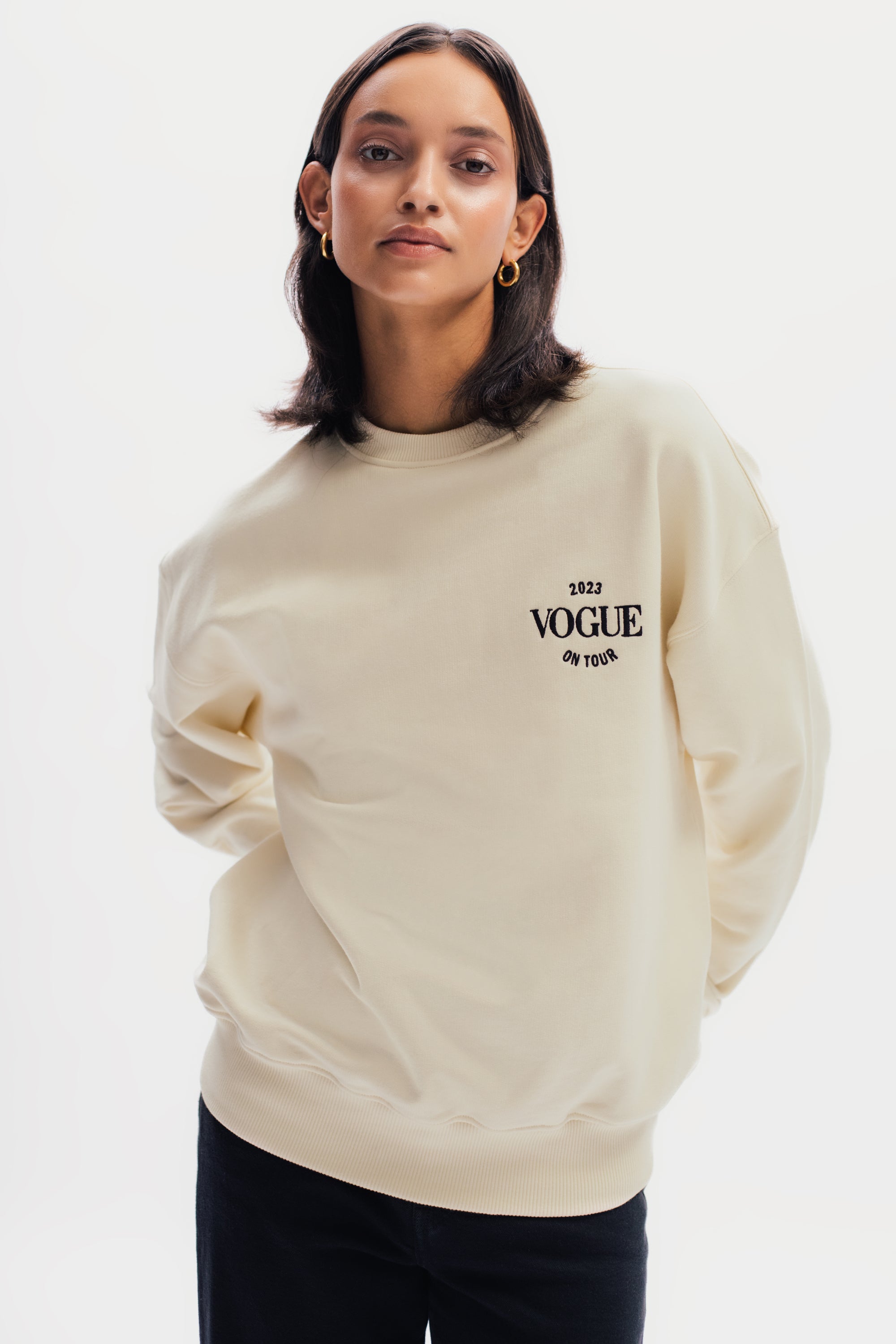 VOGUE Limited Edition Fashion Week Sweatshirt in Cream