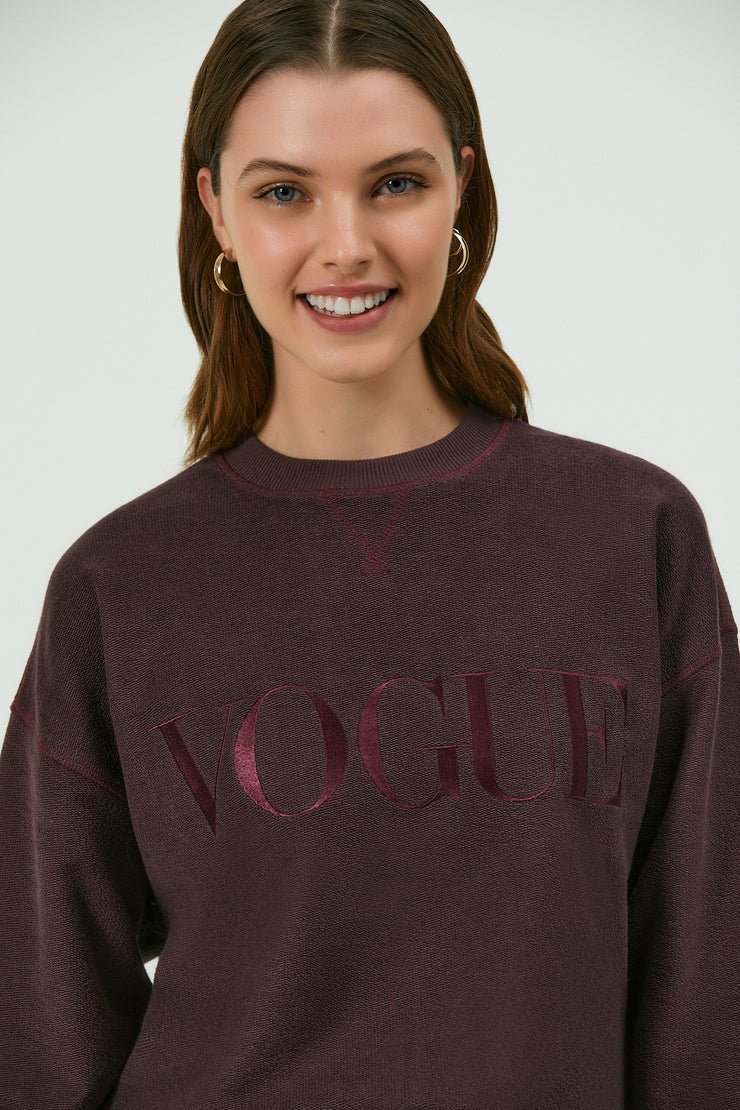 VOGUE Sweatshirt Inside-Out in Perfect Plum – VOGUE Collection