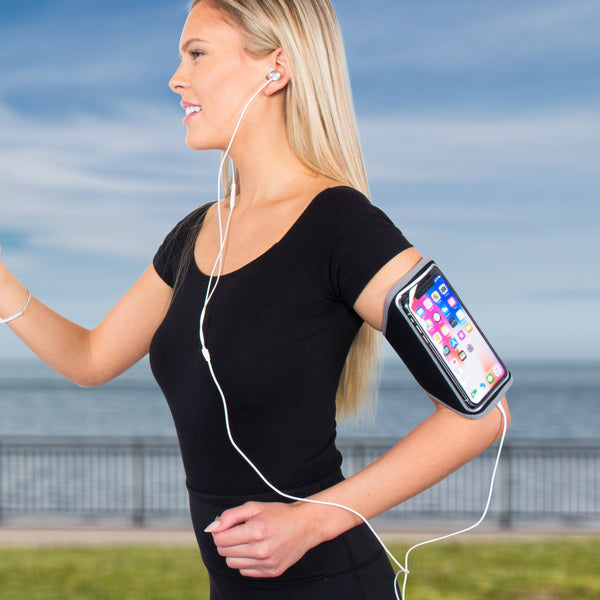 iPhone Armband, Running with Headphones Th...