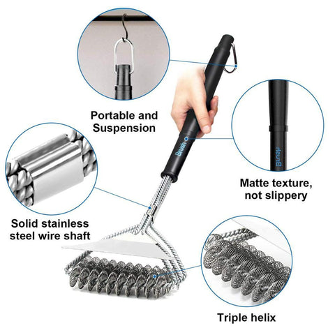 Bristle-free Grill Brush and Scraper – GiveaGiftstore