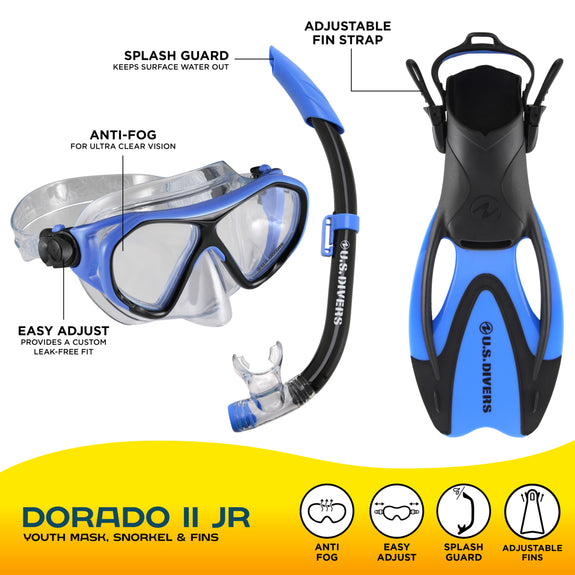 Jr - Snorkeling Mask+Snorkel+Fin Set for Kids |