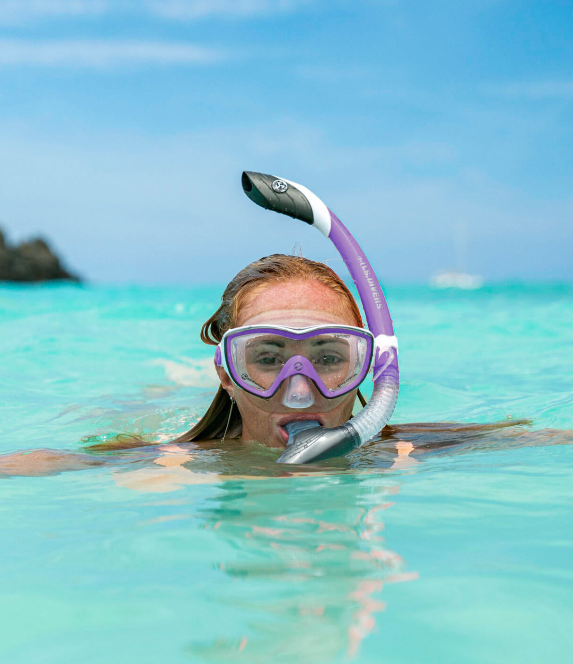 U.S. Divers Dryview Full-Face Snorkeling Mask, Black L/LX