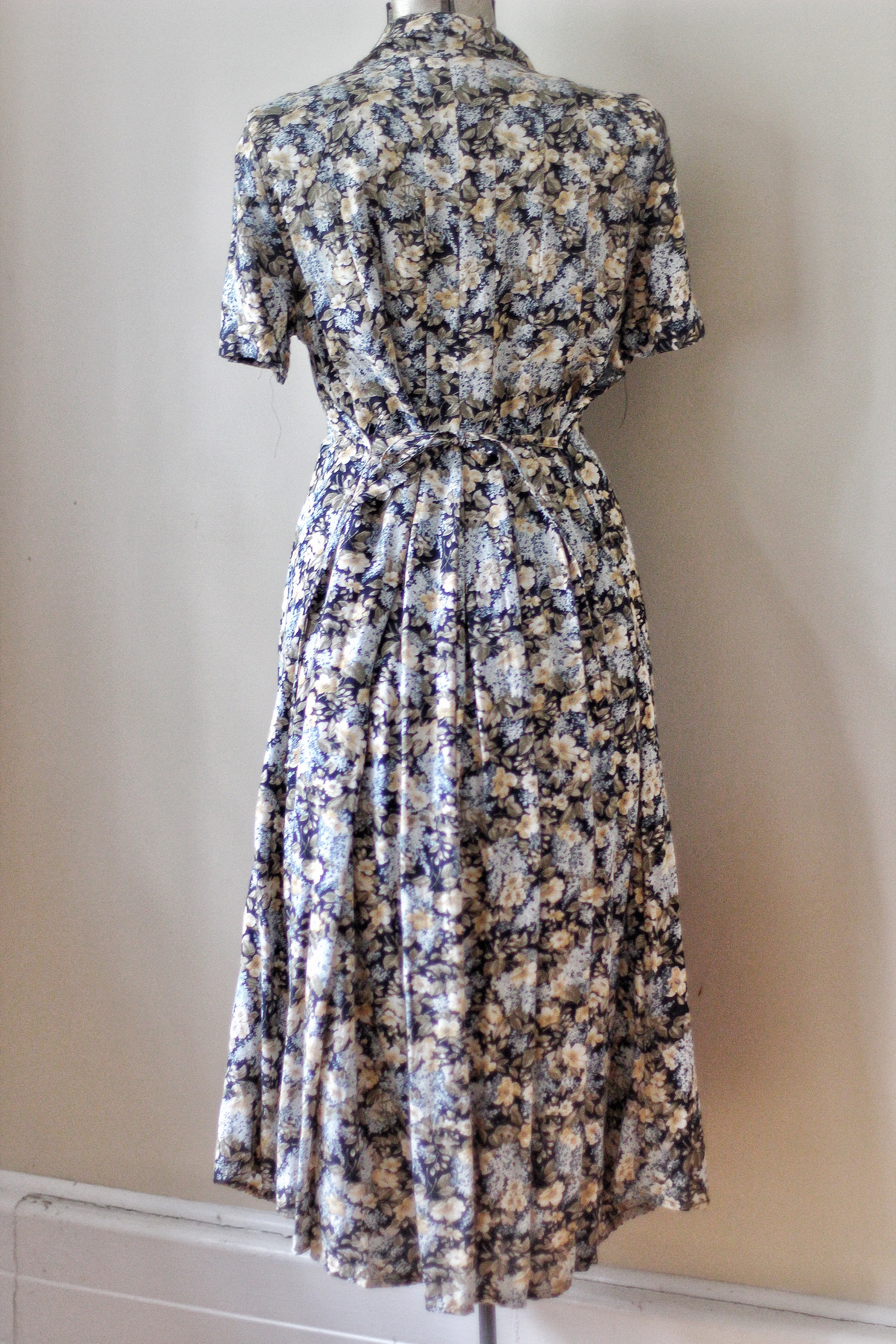 laura ashley navy dress