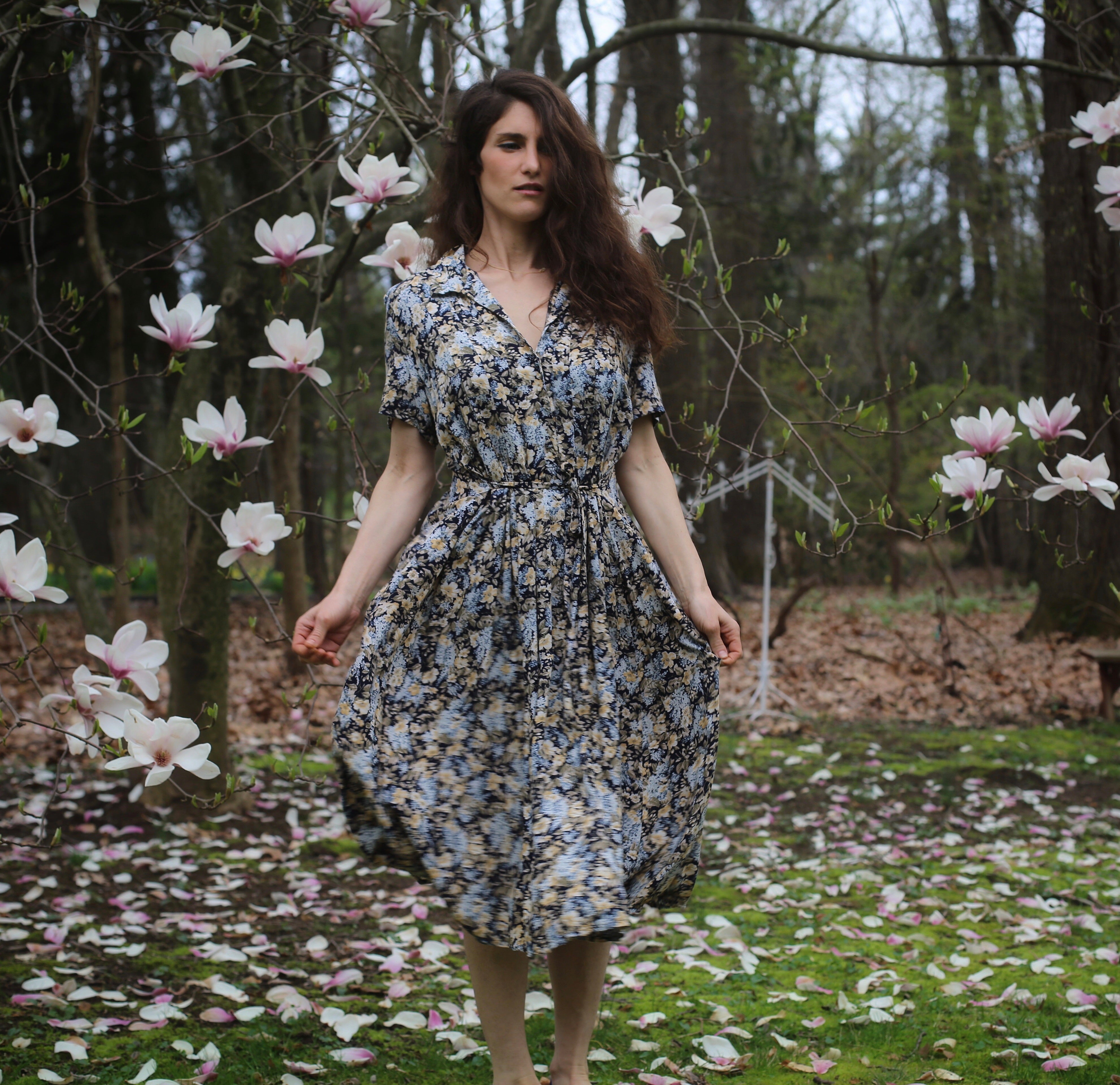 laura ashley navy dress