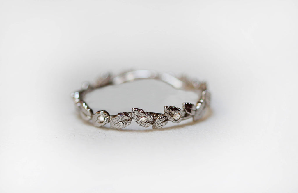 Sterling Silver Nature Inspired Leaf Band Ring - SIZE K – Eloise Jewellery
