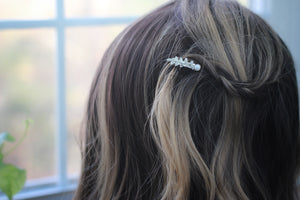 Tiny Leaves Crystals Barrette