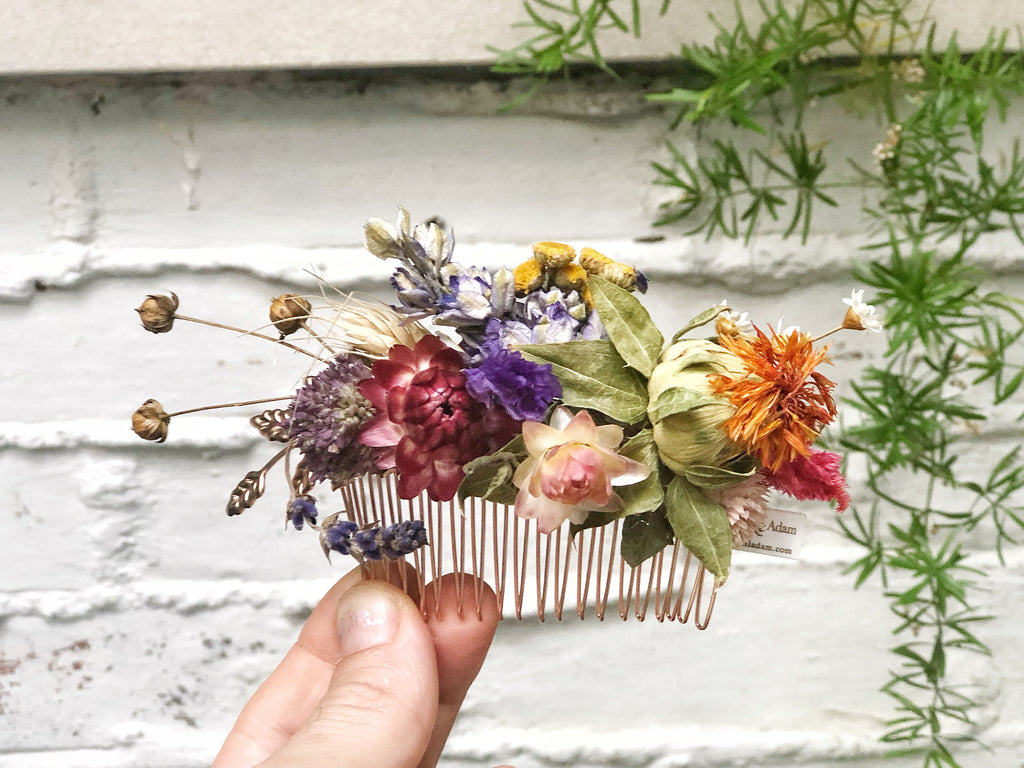 Preorder * Sunshine Dried Flowers Hair Comb – Avigail Adam