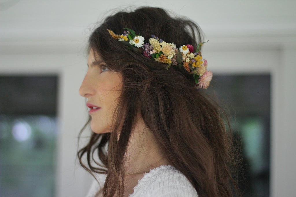 AdamappleLtd Dried Flower Crown Kit | DIY Flower Crown | Dried Flowers | Wedding Hair Accessory | Hen Party Kit | Festival Wedding