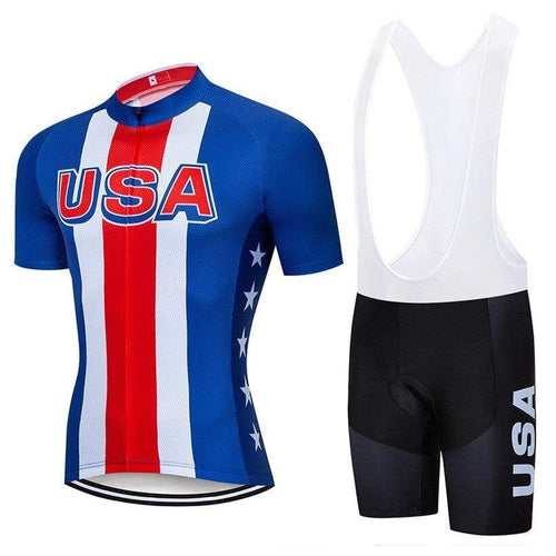 USA National Flag Team Men Cycling Jerseys