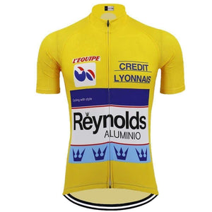 top-cycling-wear S / Yellow Reynolds Retro Men's Cycling Jersey