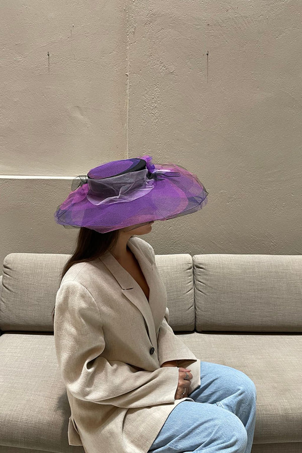 Purple formal hat